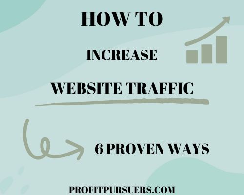 Featured image displays the post's title being how to increase website traffic with 6 proven ways.