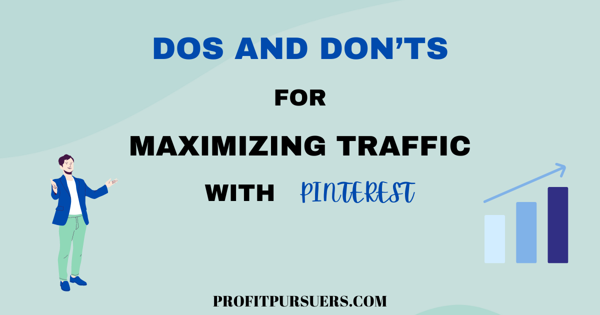 This featured image displays the post's title being dos and don'ts for maximizing traffic with Pinterest.
