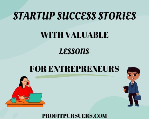 The picture shows the post's topic being startup success stories with valuable lessons for entrepreneurs.